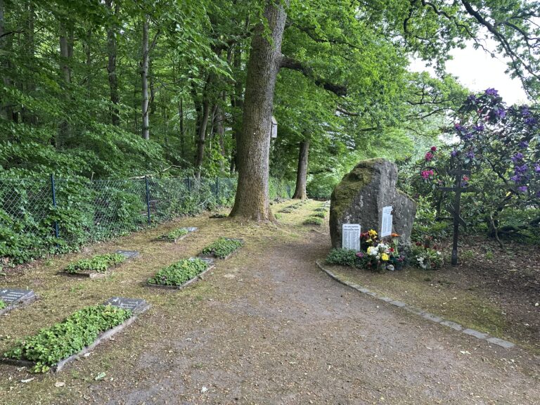Blick auf den Ehrenfriedhof
