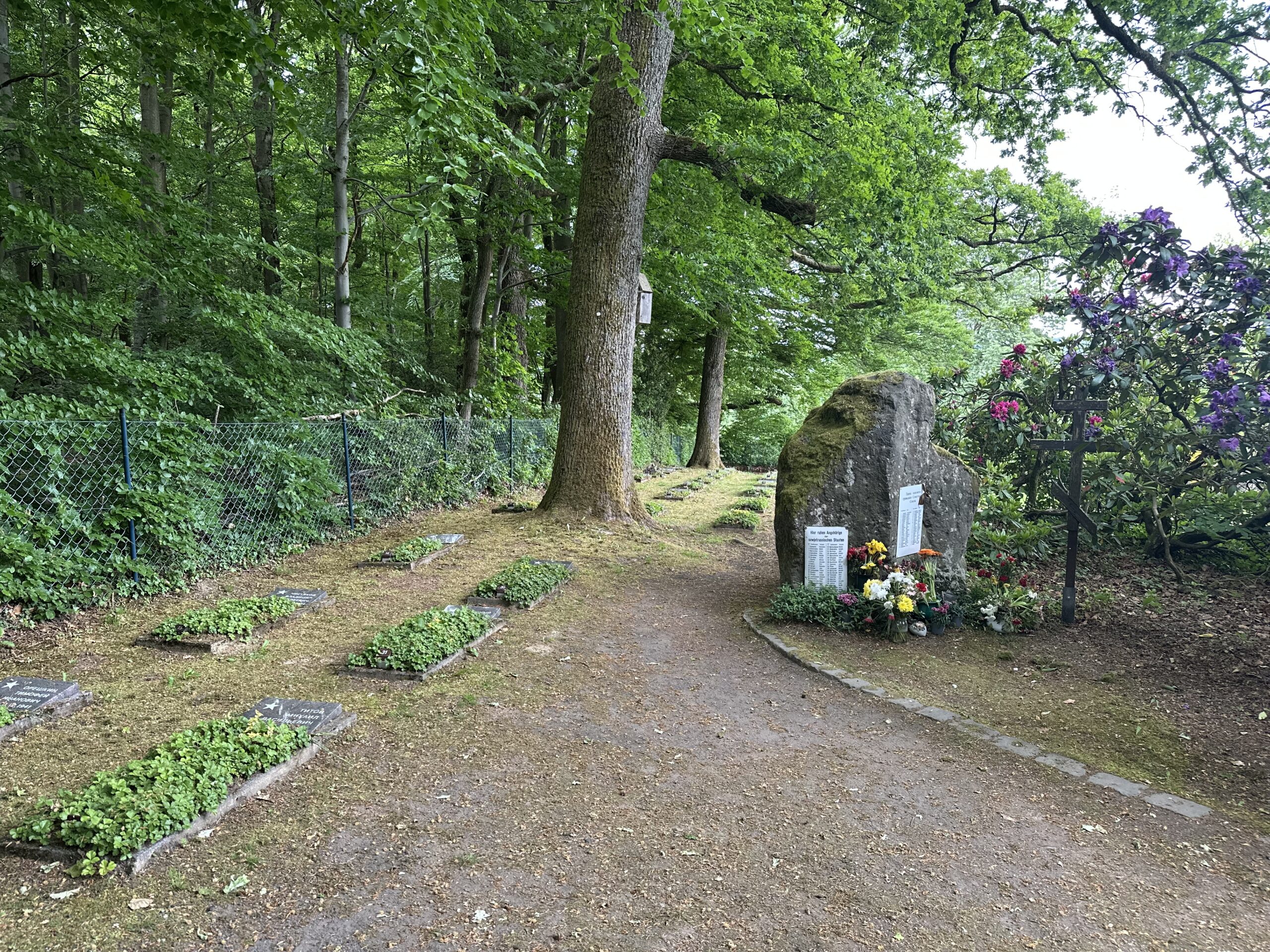 Blick auf den Ehrenfriedhof